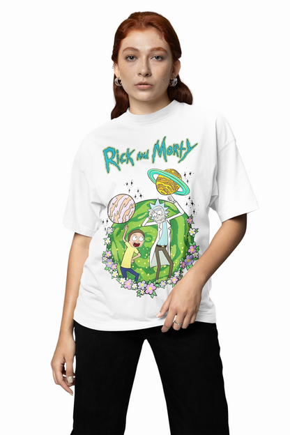 Rick Morty Planets Oversized T-Shirts for Bold Streetwear
