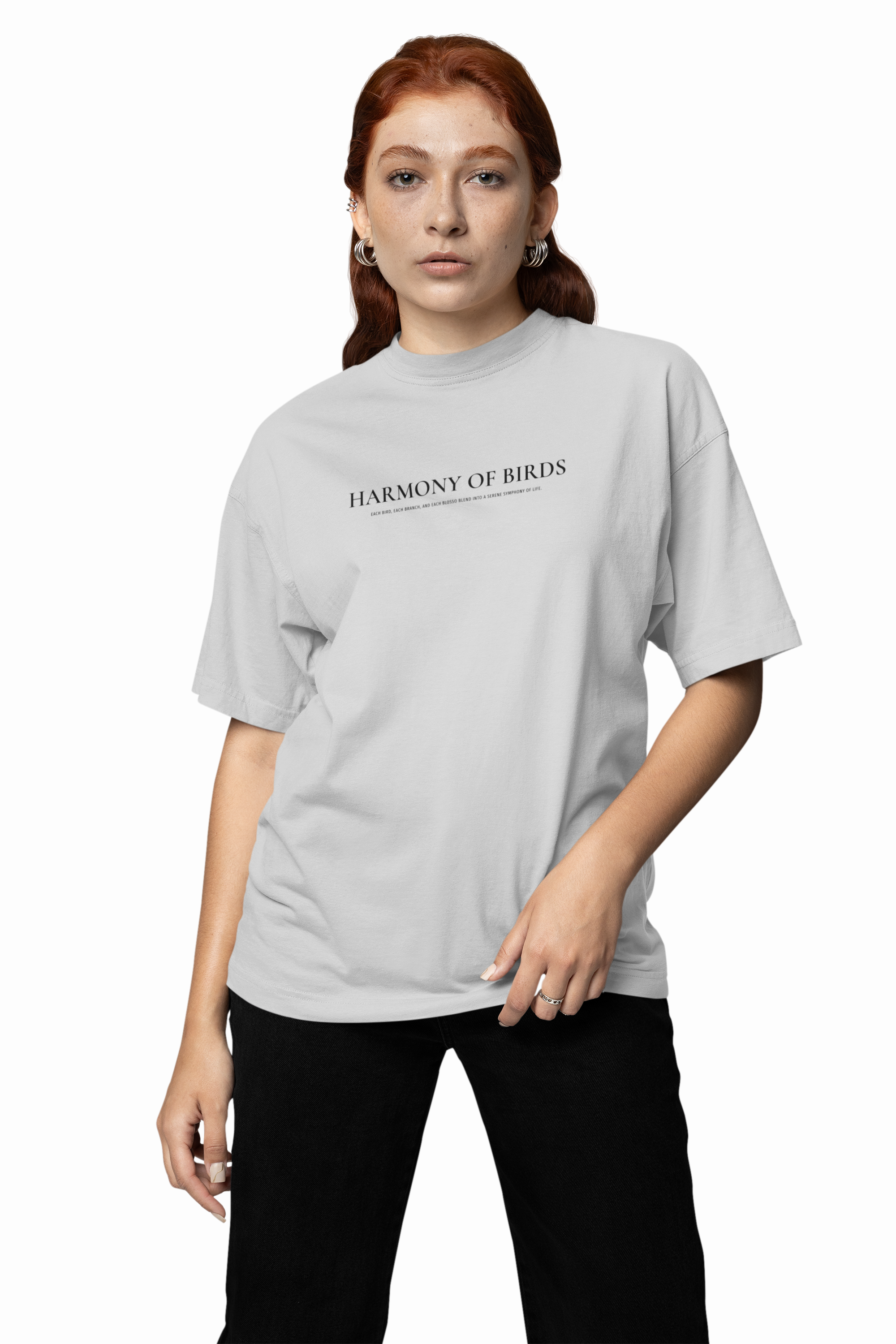 Harmony Of Bird Oversized T-Shirt