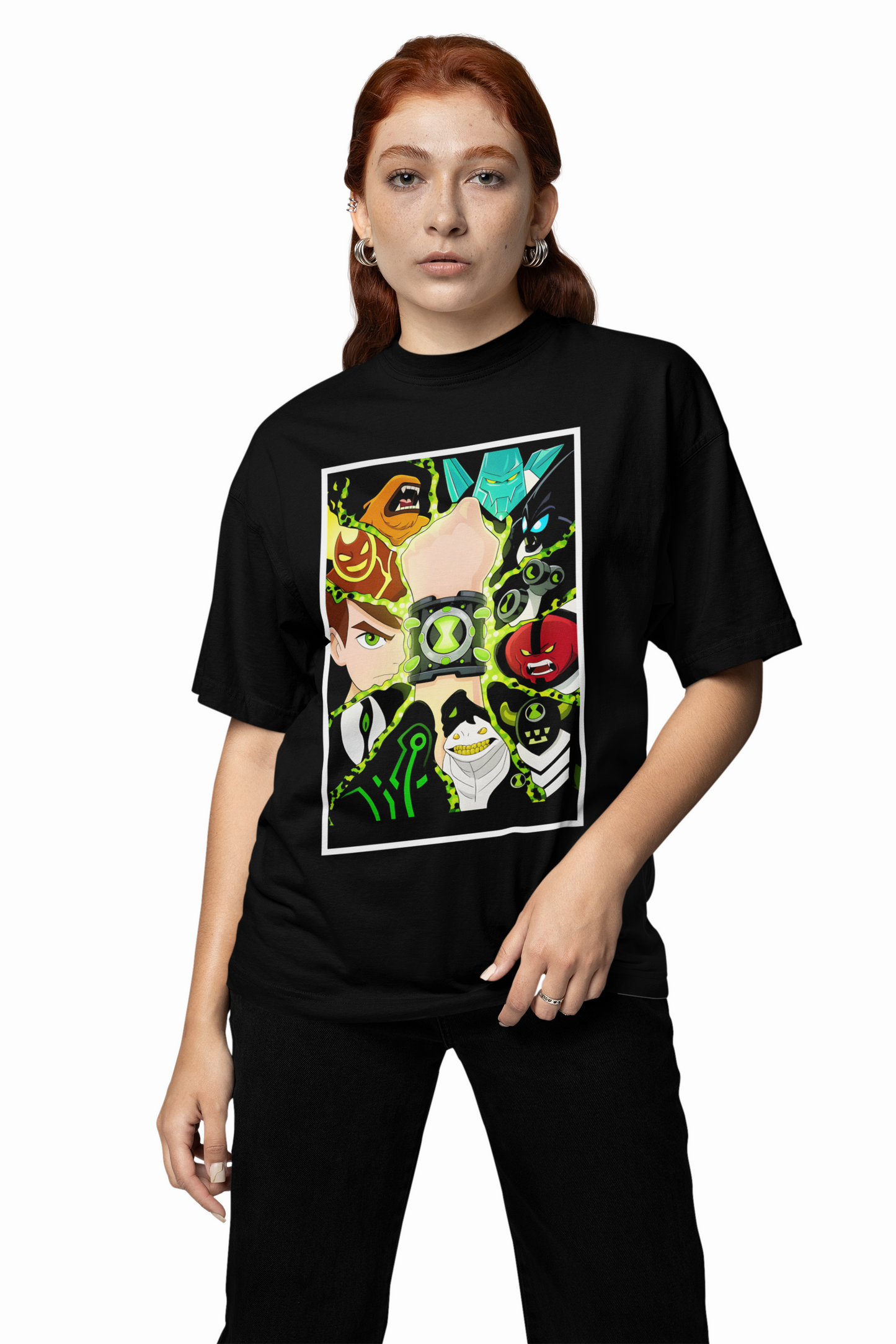 Ben Watch Oversized T-Shirts Cool Hero Cartoon Streetwear