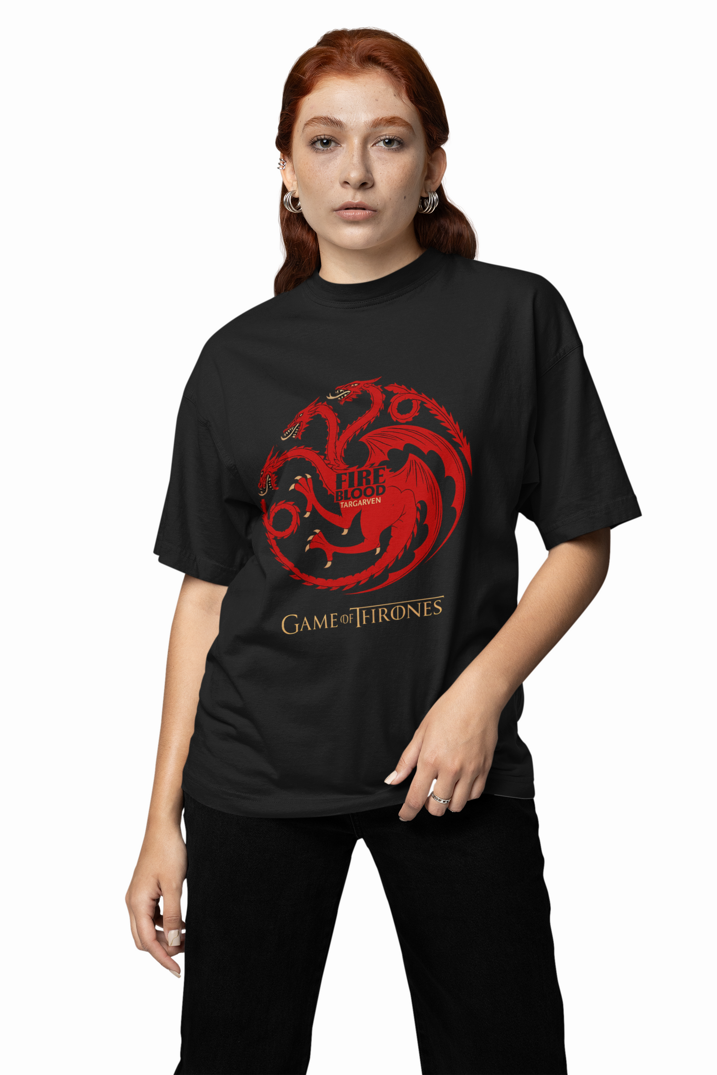 Game of Thrones Dragon Graphic oversized T-Shirts