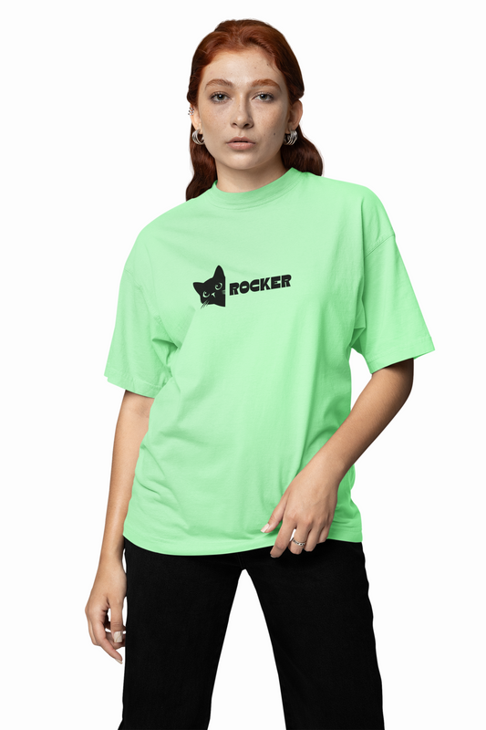 Rockstar Cat Oversized T-Shirt