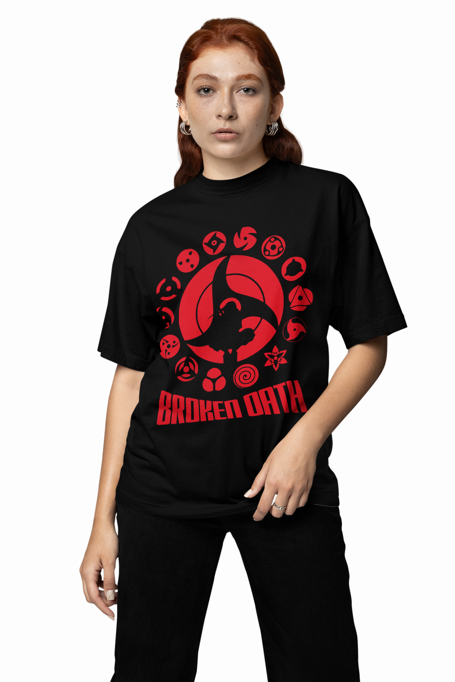 Broken Oath Oversized T-Shirt Dark Bold Streetwear Style