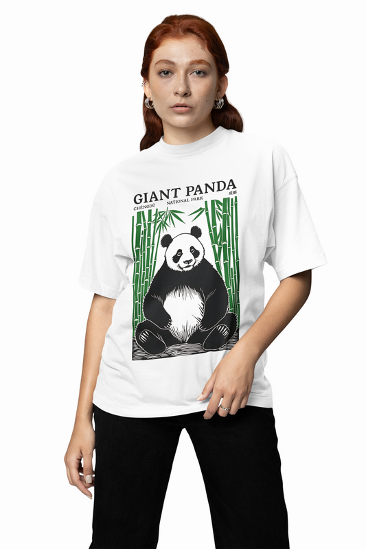 Graffiti Panda Oversized T-Shirt Bold Streetwear Graphic