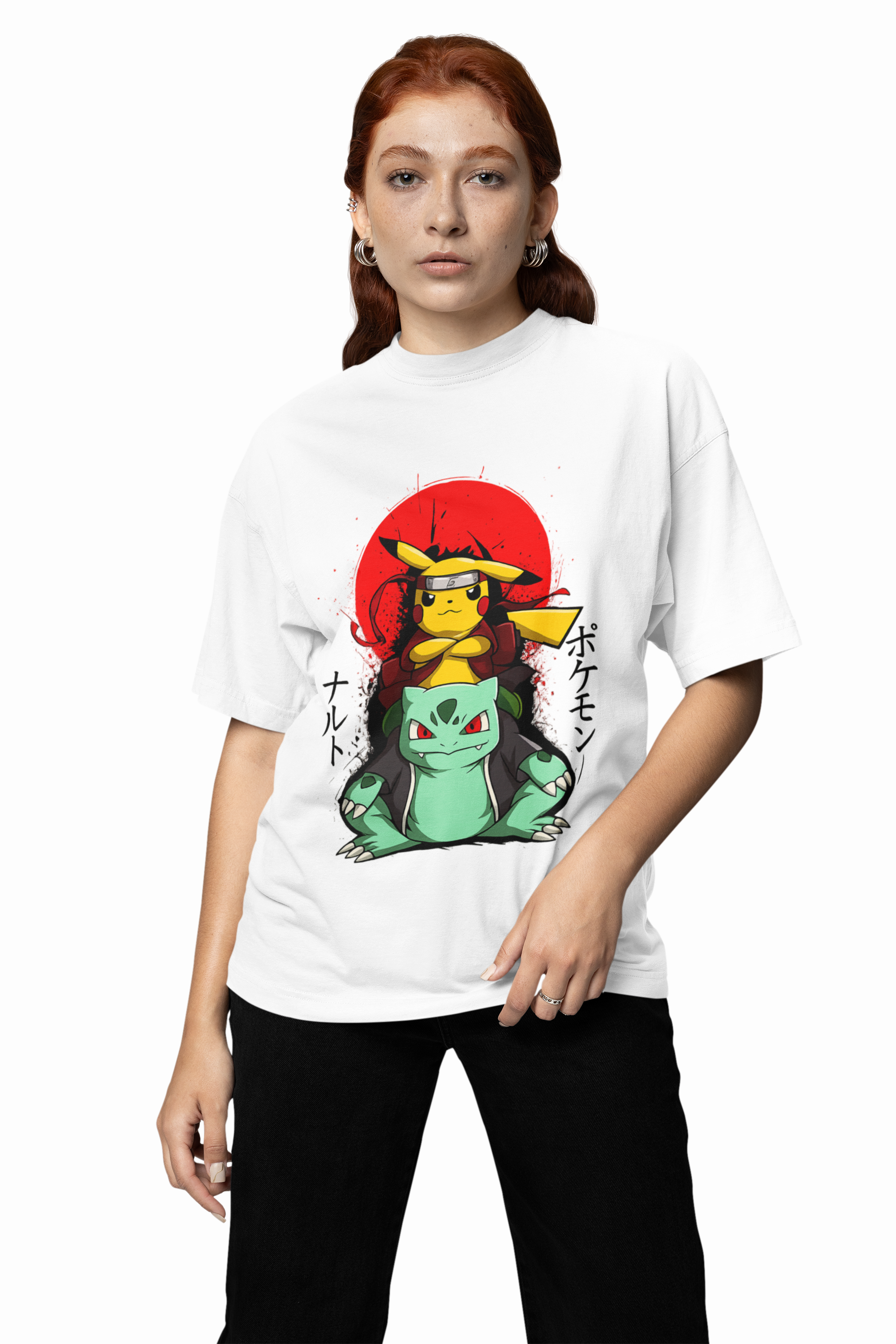 Pikachu Bulbasaur Oversized T-Shirts
