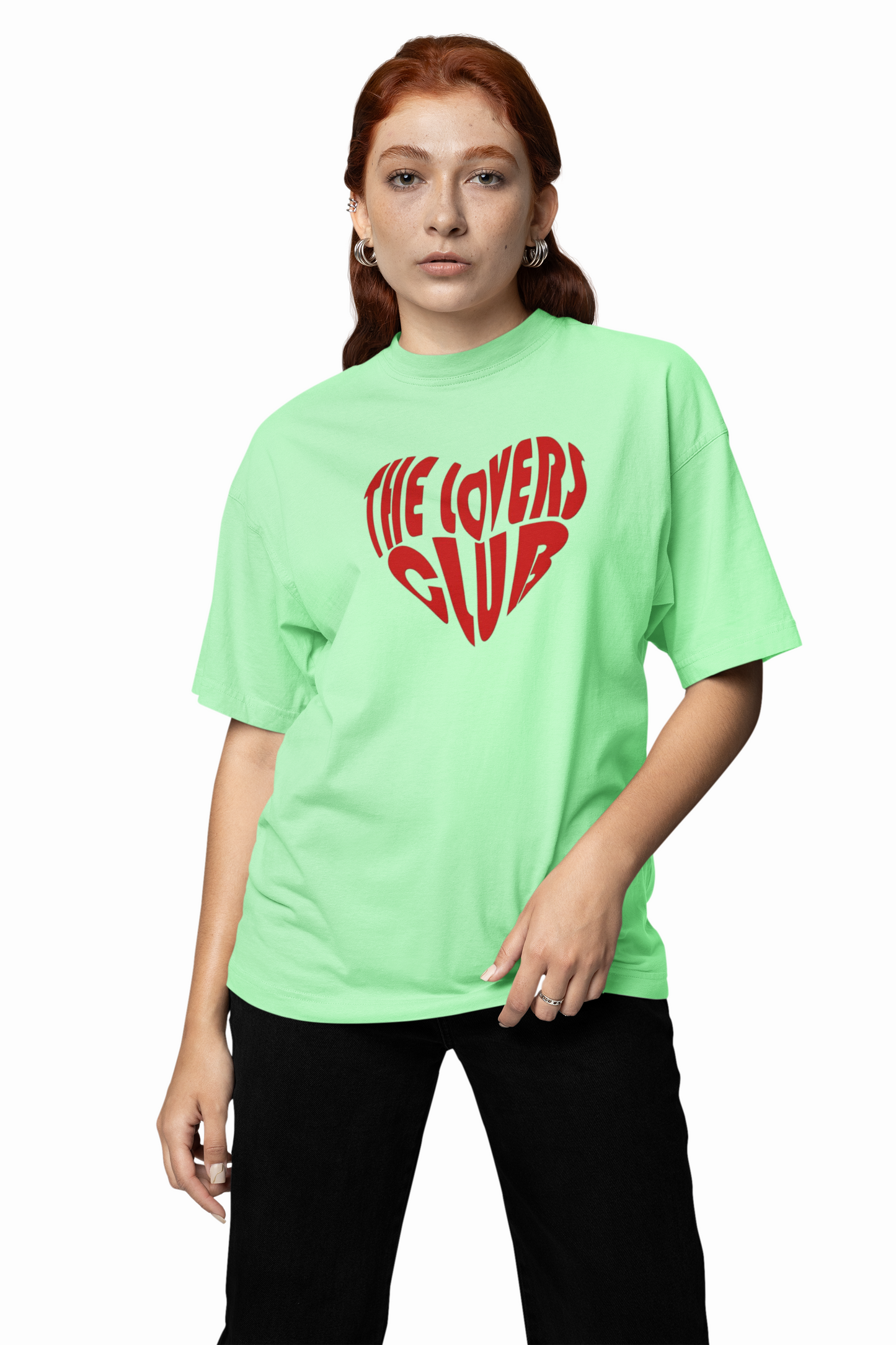 Lovers Club Oversized T-Shirts Bold Romantic Stylish Couples