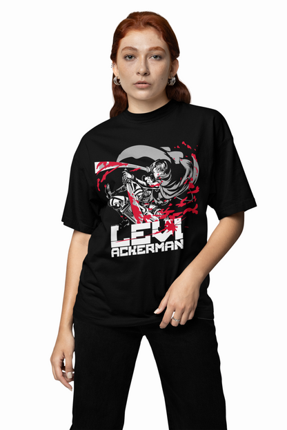 Ackerman Oversized T-Shirt Men Stylish Anime Streetwear