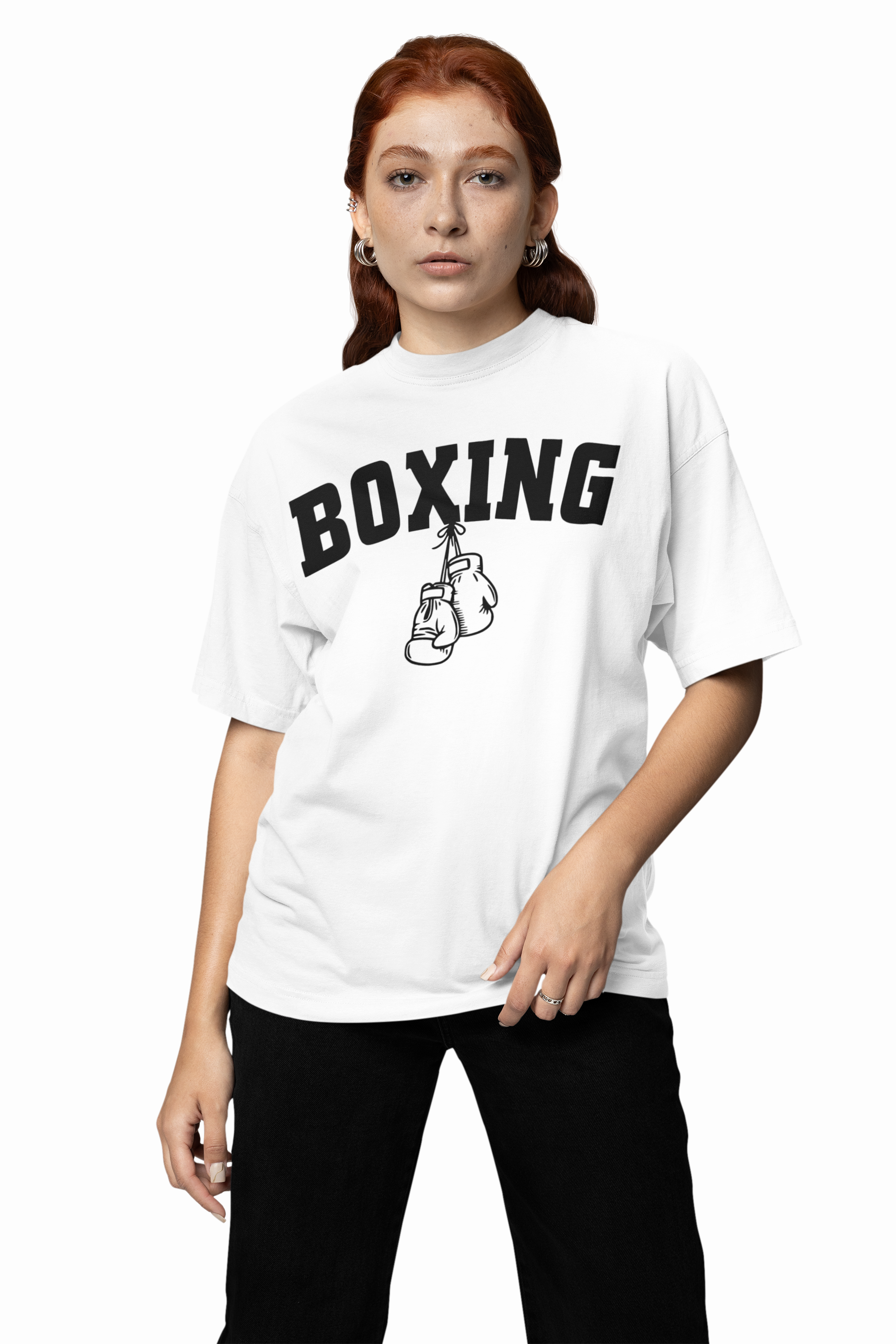 Boxing Hanging Gloves Oversized T-Shirts
