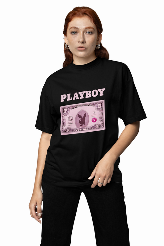 Playboy Money Oversized T-Shirt – Bold Streetwear Graphic Tee