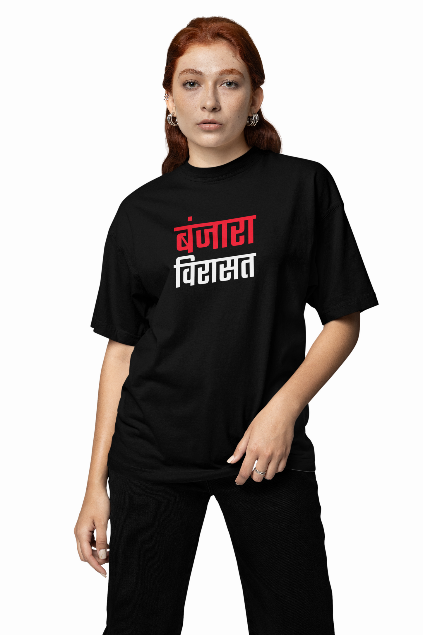 Banjara Heritage Oversized T-Shirt – Bold Nomadic Tribal Expression