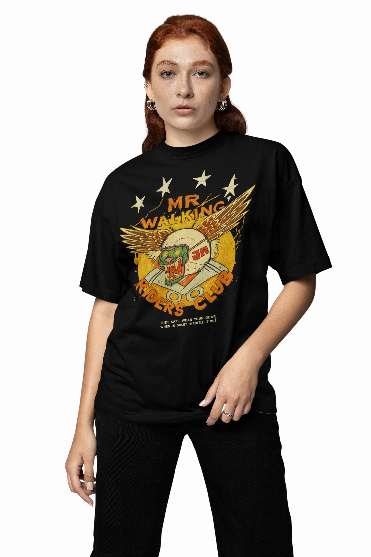 Bikers Club Oversized T-Shirts Bold Rider Streetwear Style