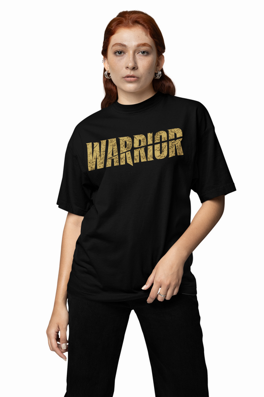 Warrior Cut Oversized T-Shirts Bold Graphic Streetwear Style