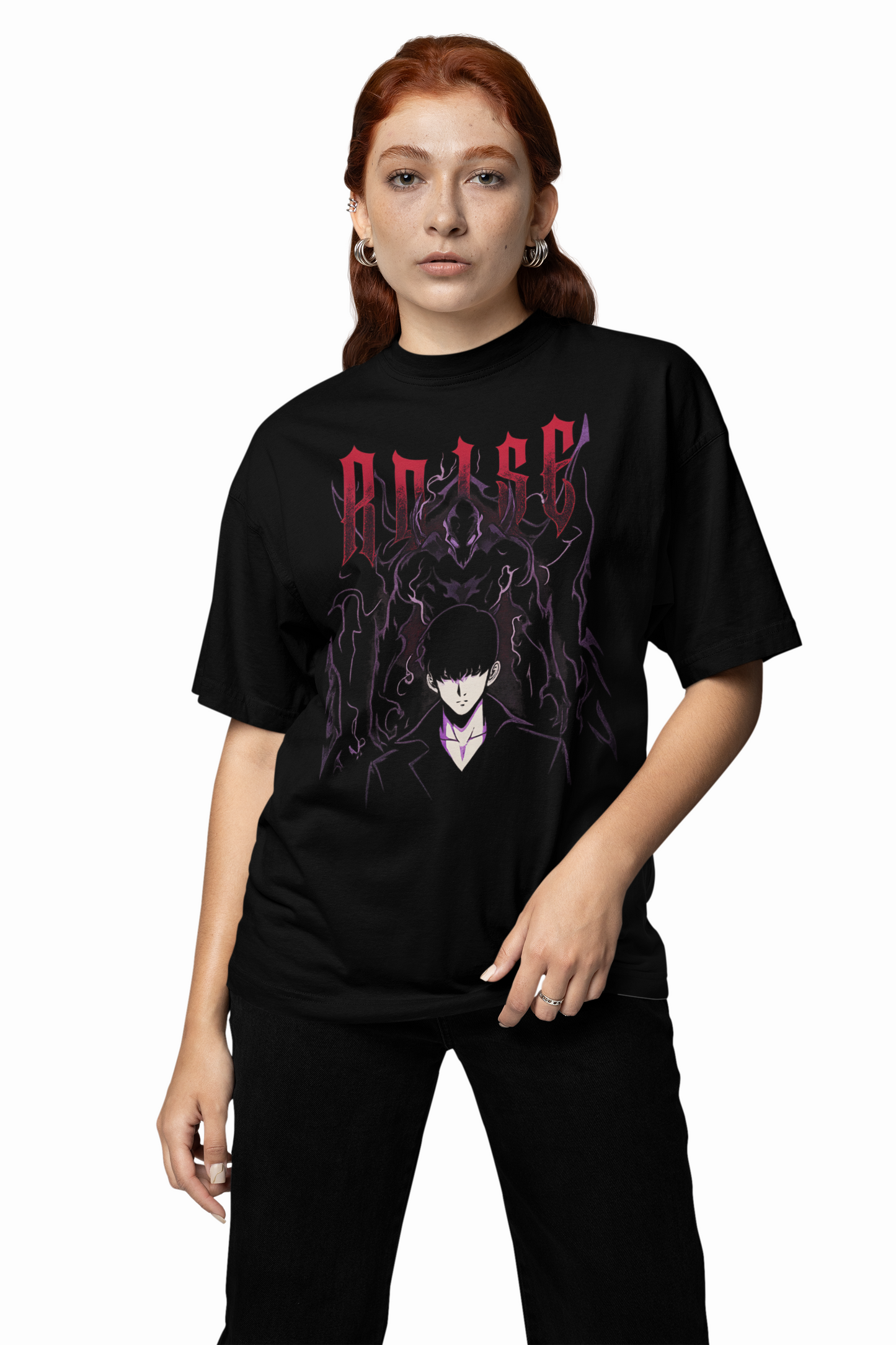 Level Up Black Oversized T-Shirt for Trendy Streetwear