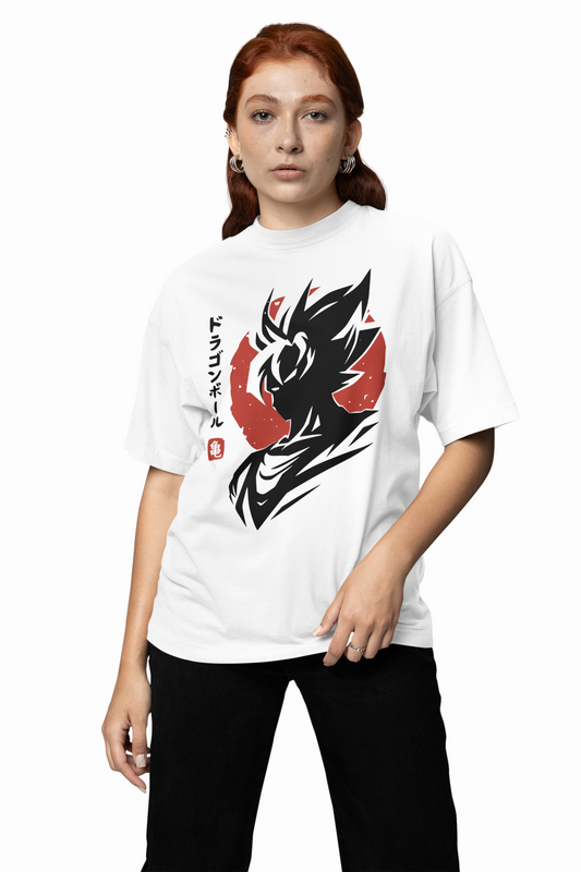 Red Sun Backdrop Oversized T-Shirts