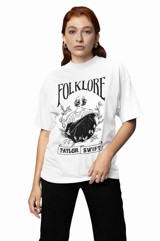 Folklore Oversized T-Shirt Cool Streetwear Graphic Style