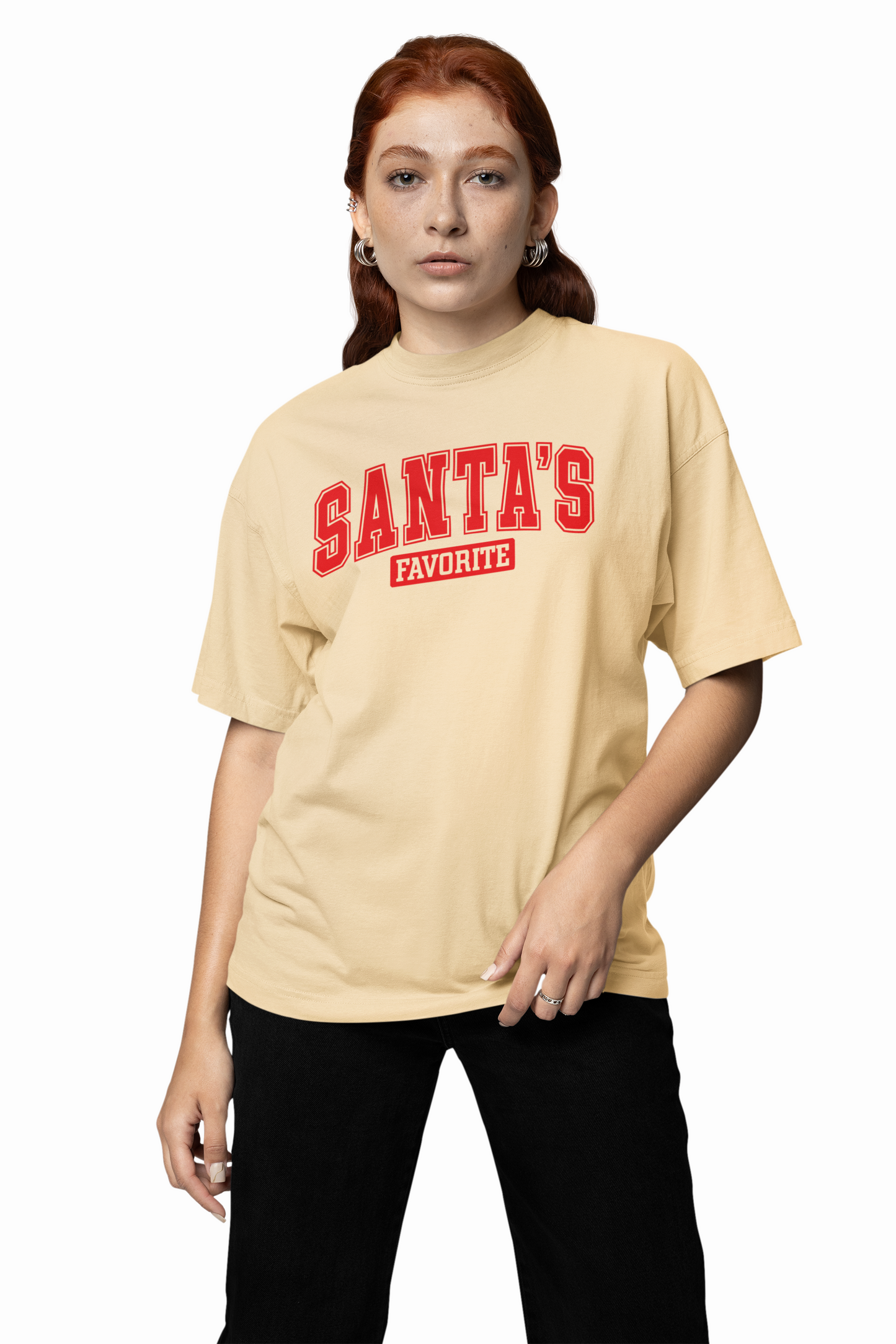Santas Favorite Oversized T-Shirts for Christmas Streetwear