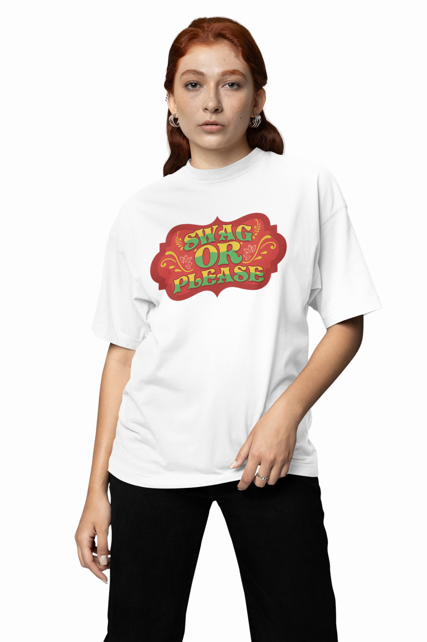 Swag Or Please Oversized T-Shirt Bold Casual Streetwear Tee