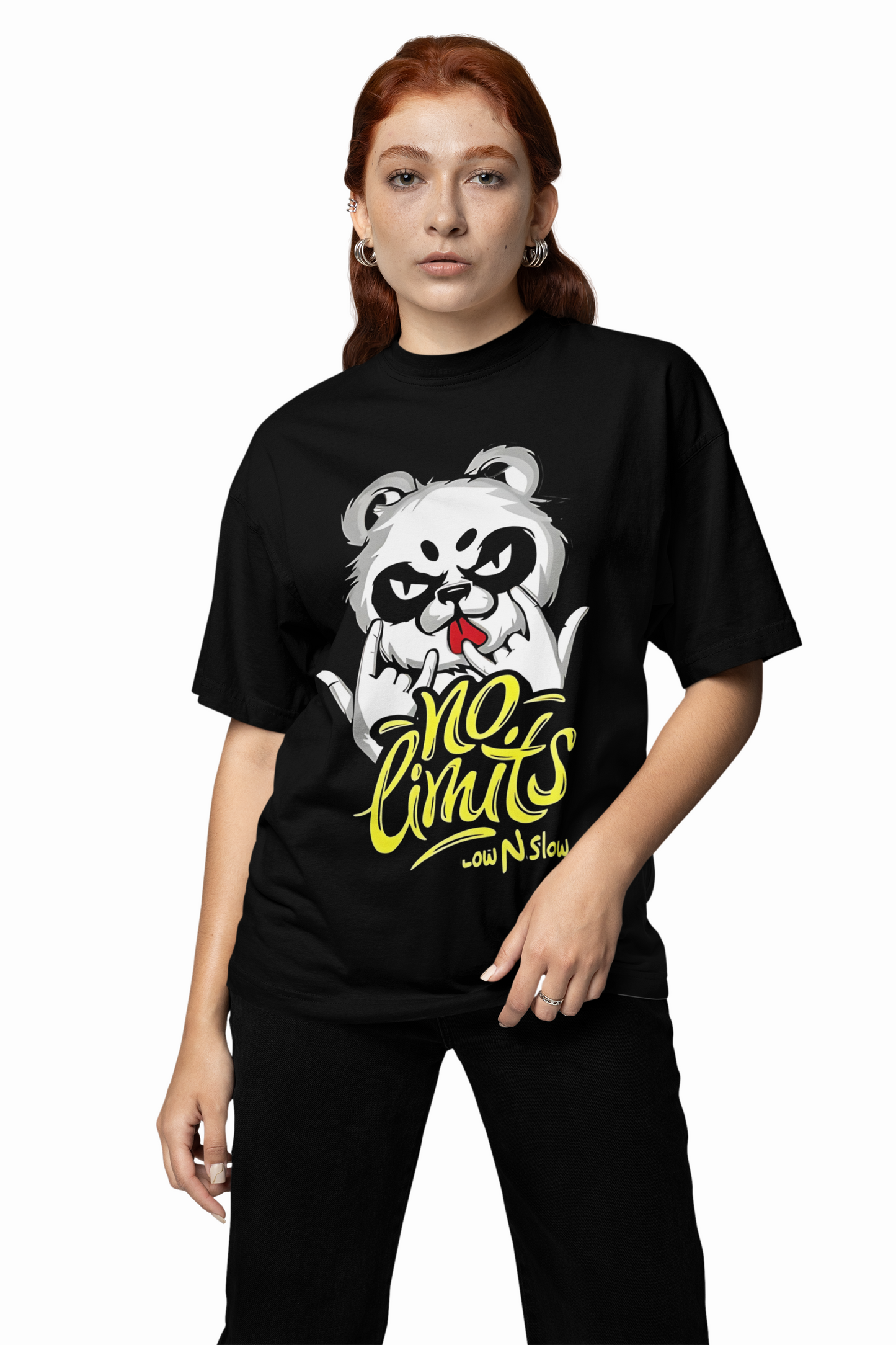 Panda No Limits Oversized T-Shirt Bold Streetwear