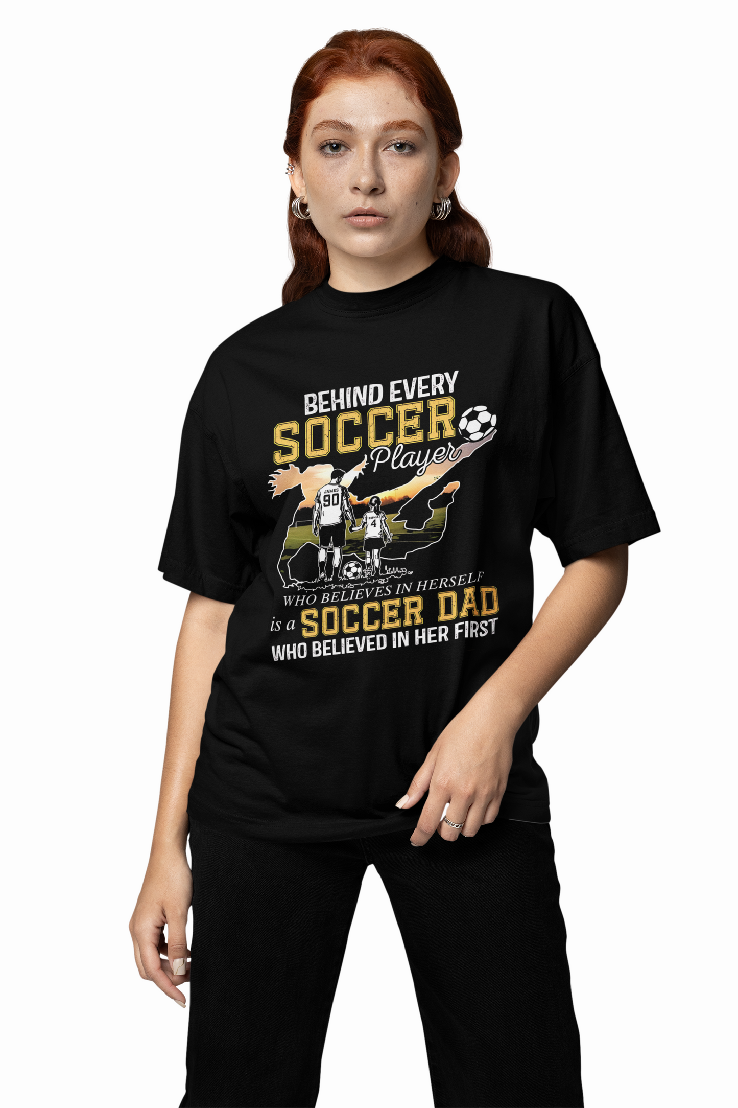 Soccer Player Oversized T-Shirt for Football Fan Streetwear