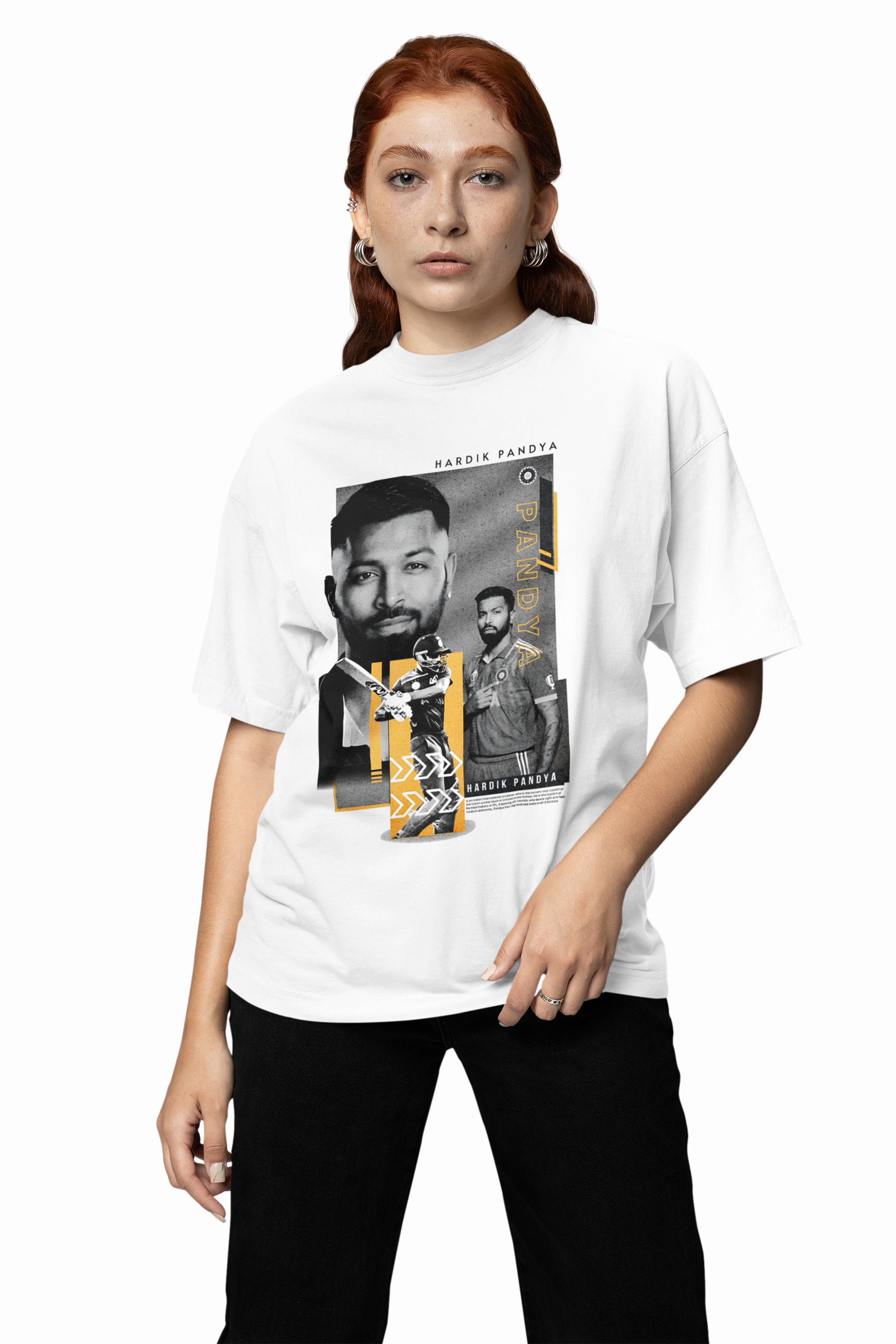 Cricketer Pandya Oversized T-Shirts