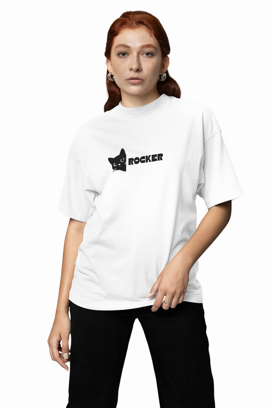 Rockstar Cat Oversized T-Shirt