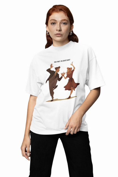 Dancing Couple Oversized T-Shirts Express Love & Every Move