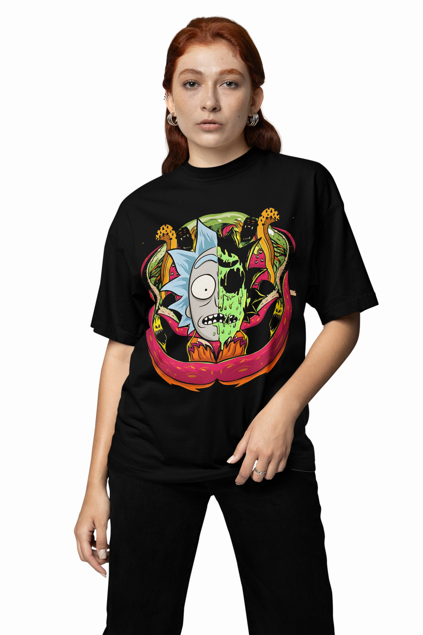 Zombie Version Oversized T-Shirts Bold Horror Streetwear