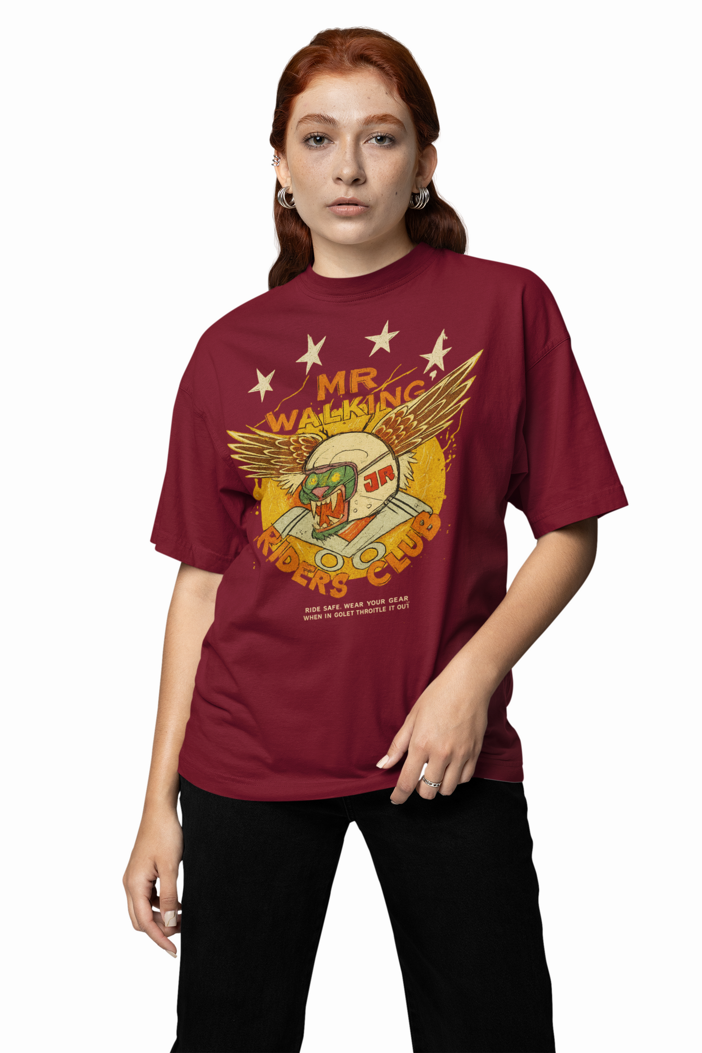 Bikers Club Oversized T-Shirts Bold Rider Streetwear Style