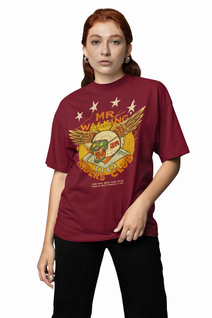 Bikers Club Oversized T-Shirts Bold Rider Streetwear Style