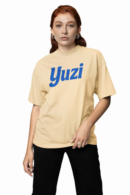 Yuzi Graffiti Print Oversized T-Shirt