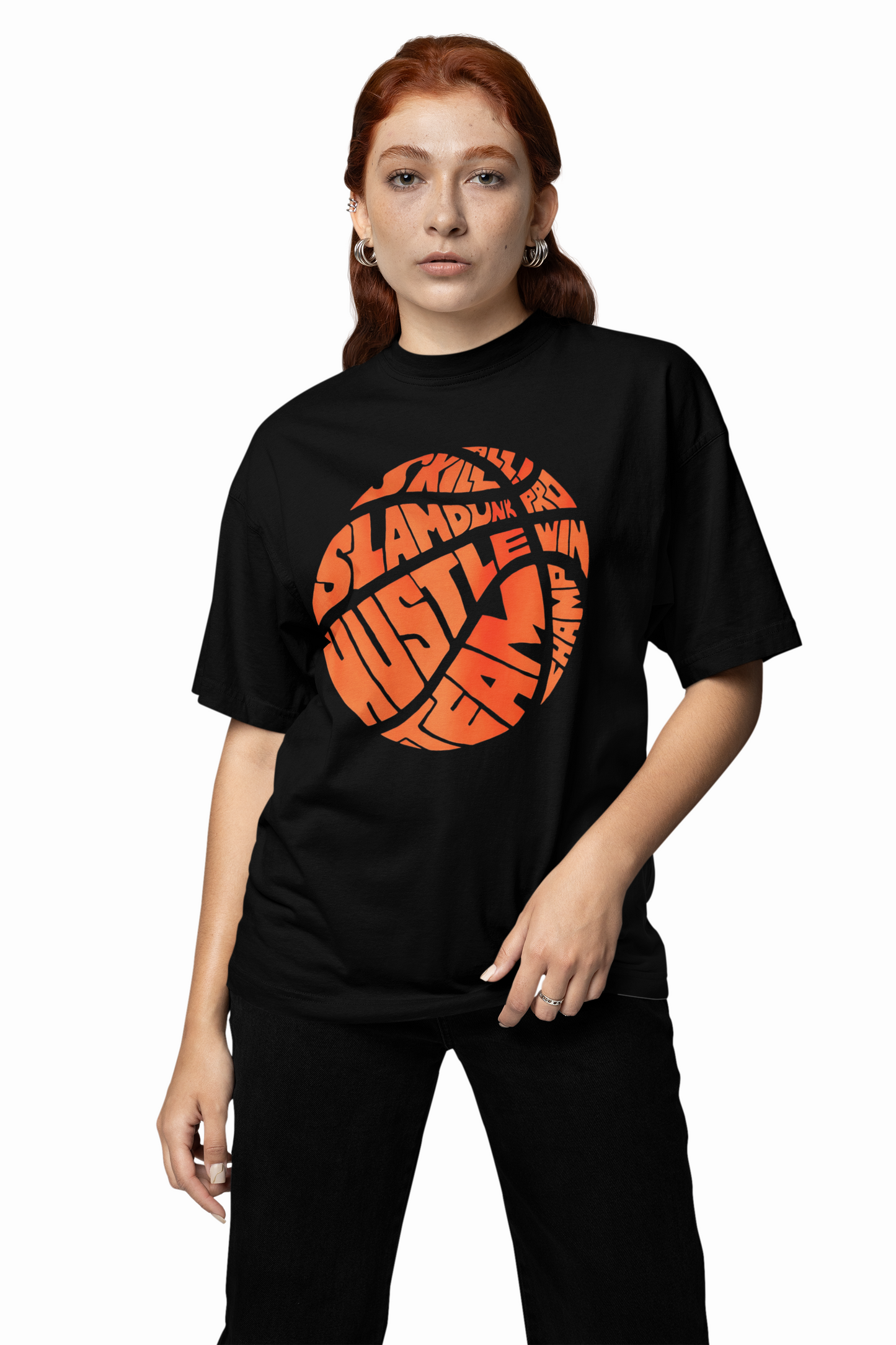 Hustle Team Oversized T-Shirt – Streetwear for Game Changers