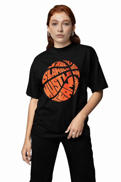 Hustle Team Oversized T-Shirt – Streetwear for Game Changers