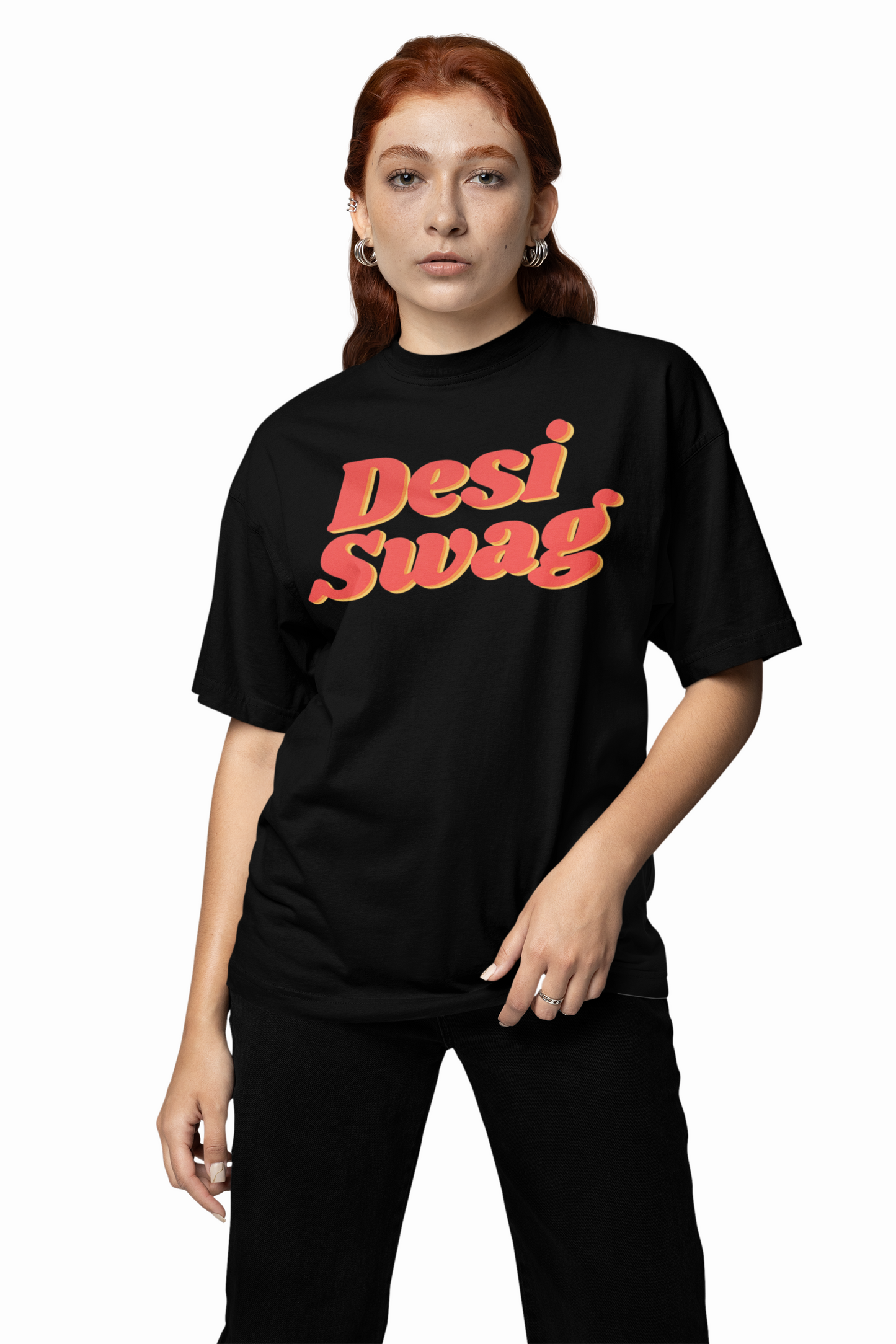 Desi Swag Oversized T-Shirt Trendy Streetwear for Bold Style.