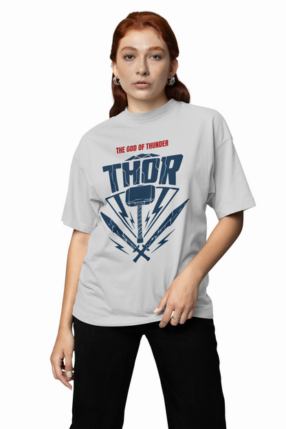 God of Thunder Oversized T-Shirts Bold & Powerful Design