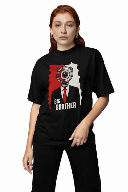 Big Brother Time Oversized T-Shirt Fun Casual Graphic Tee