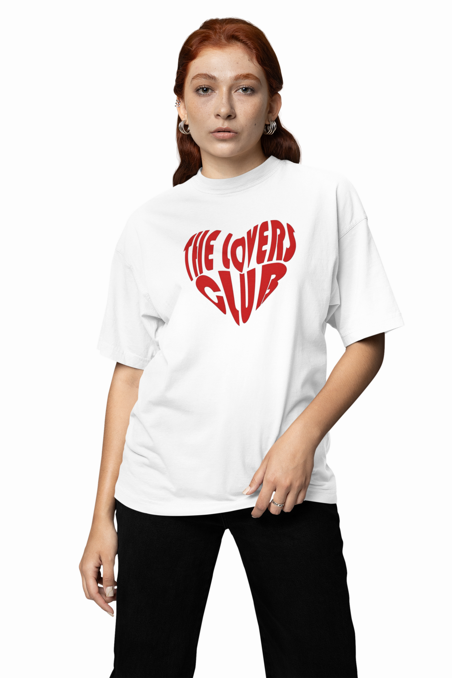 Lovers Club Oversized T-Shirts Bold Romantic Stylish Couples