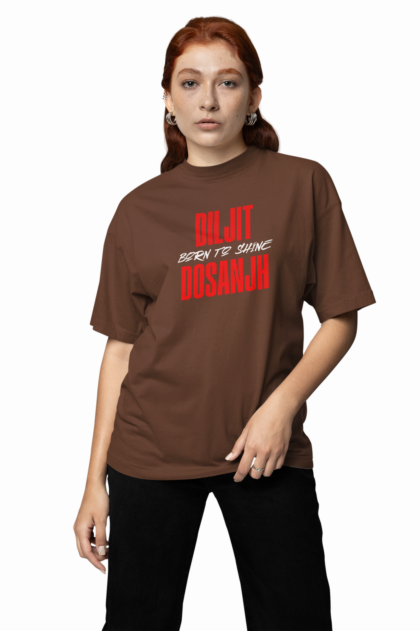 Diljit Born To Shine Oversized T-Shirt Punjabi Style Streetwear
