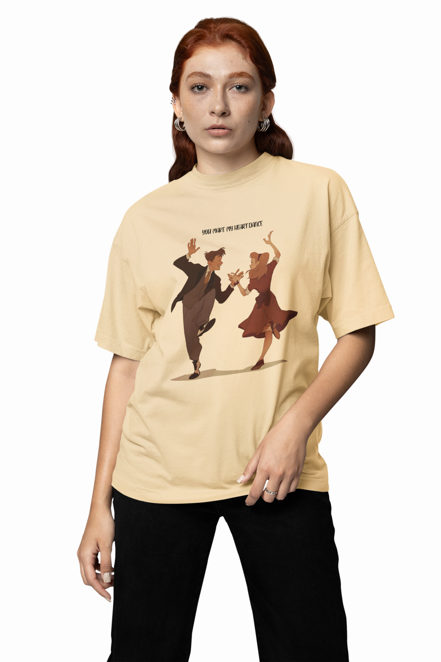 Dancing Couple Oversized T-Shirts Express Love & Every Move