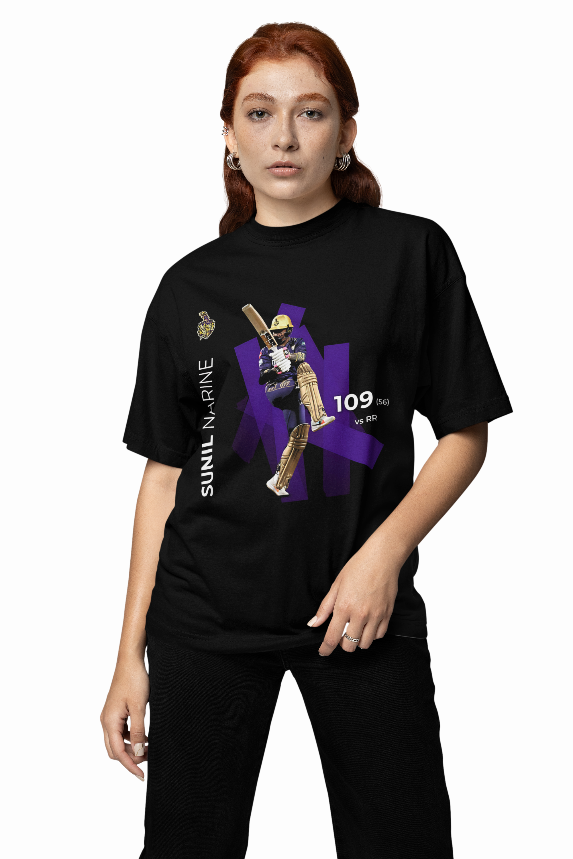 Player Sunil Narine Oversized T-Shirts
