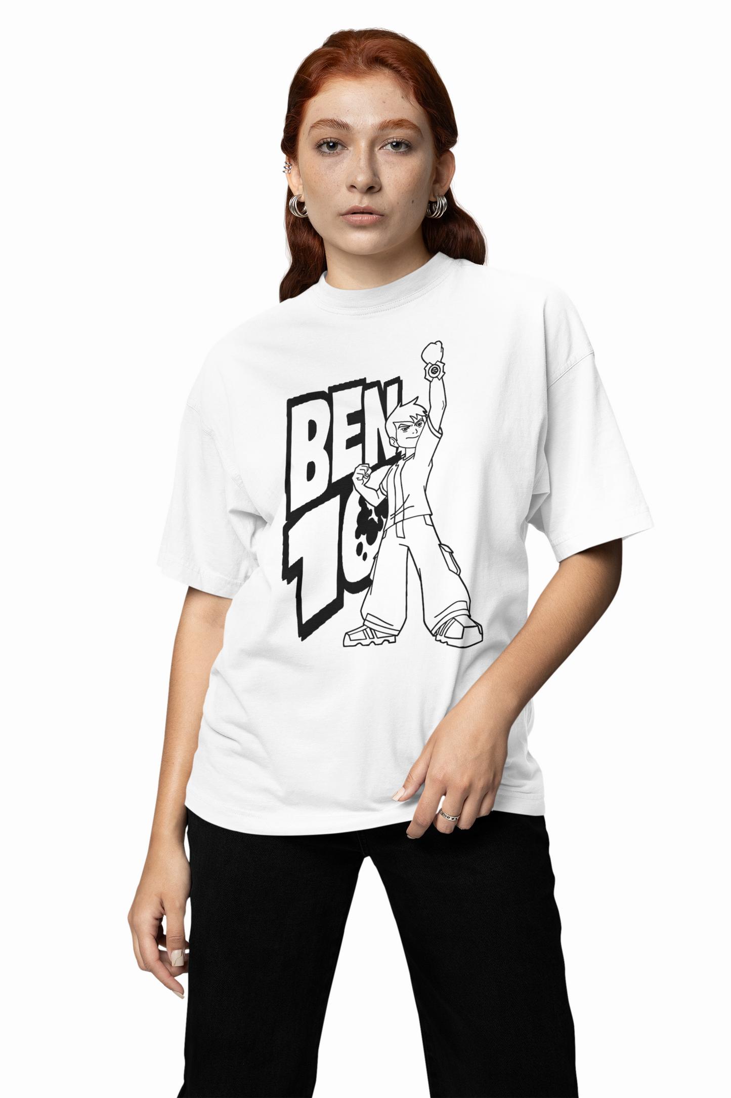 Ben 10 Superhero Oversized T-Shirts Cool Alien Hero Streetwear