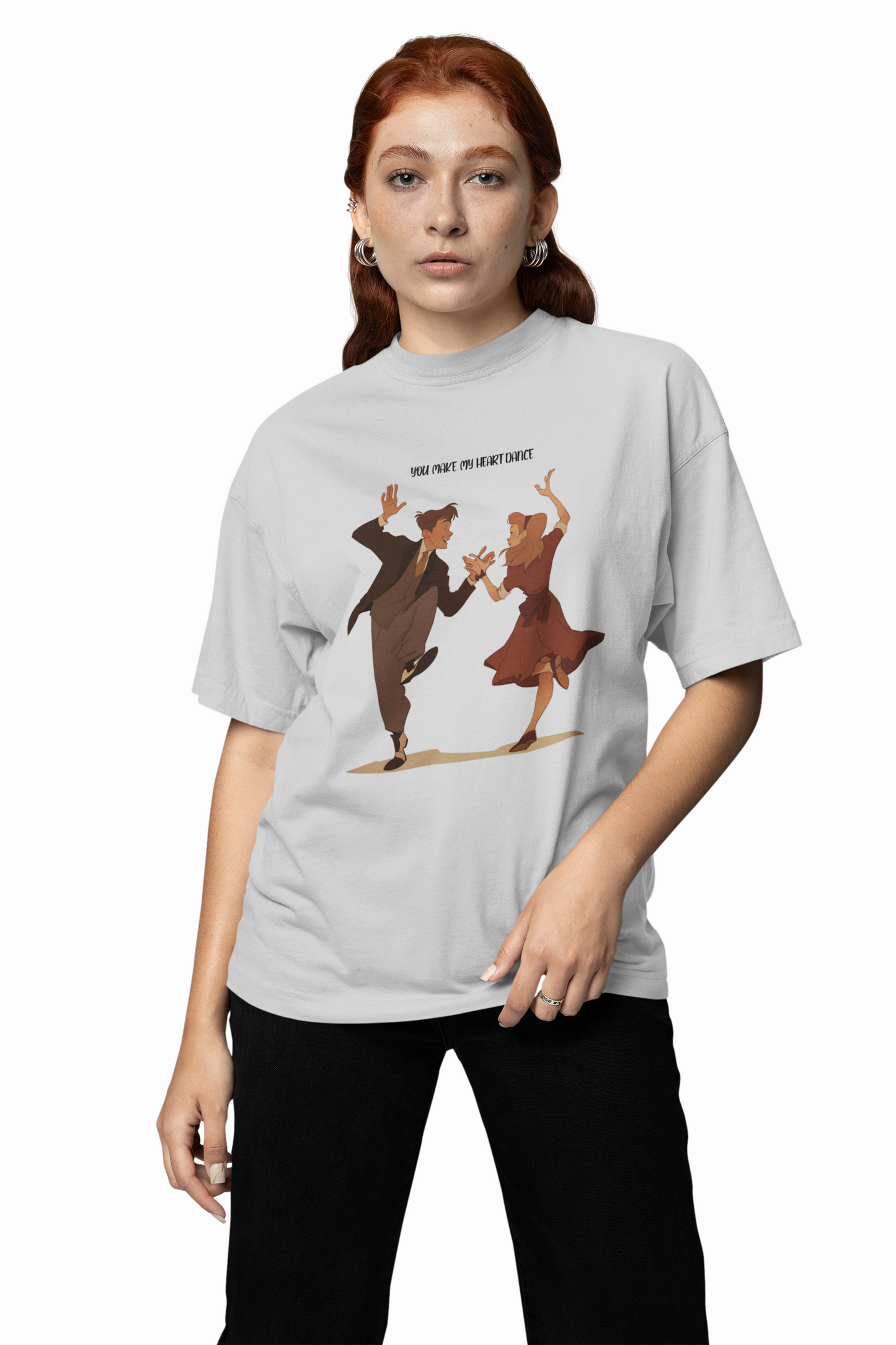 Dancing Couple Oversized T-Shirts Express Love & Every Move