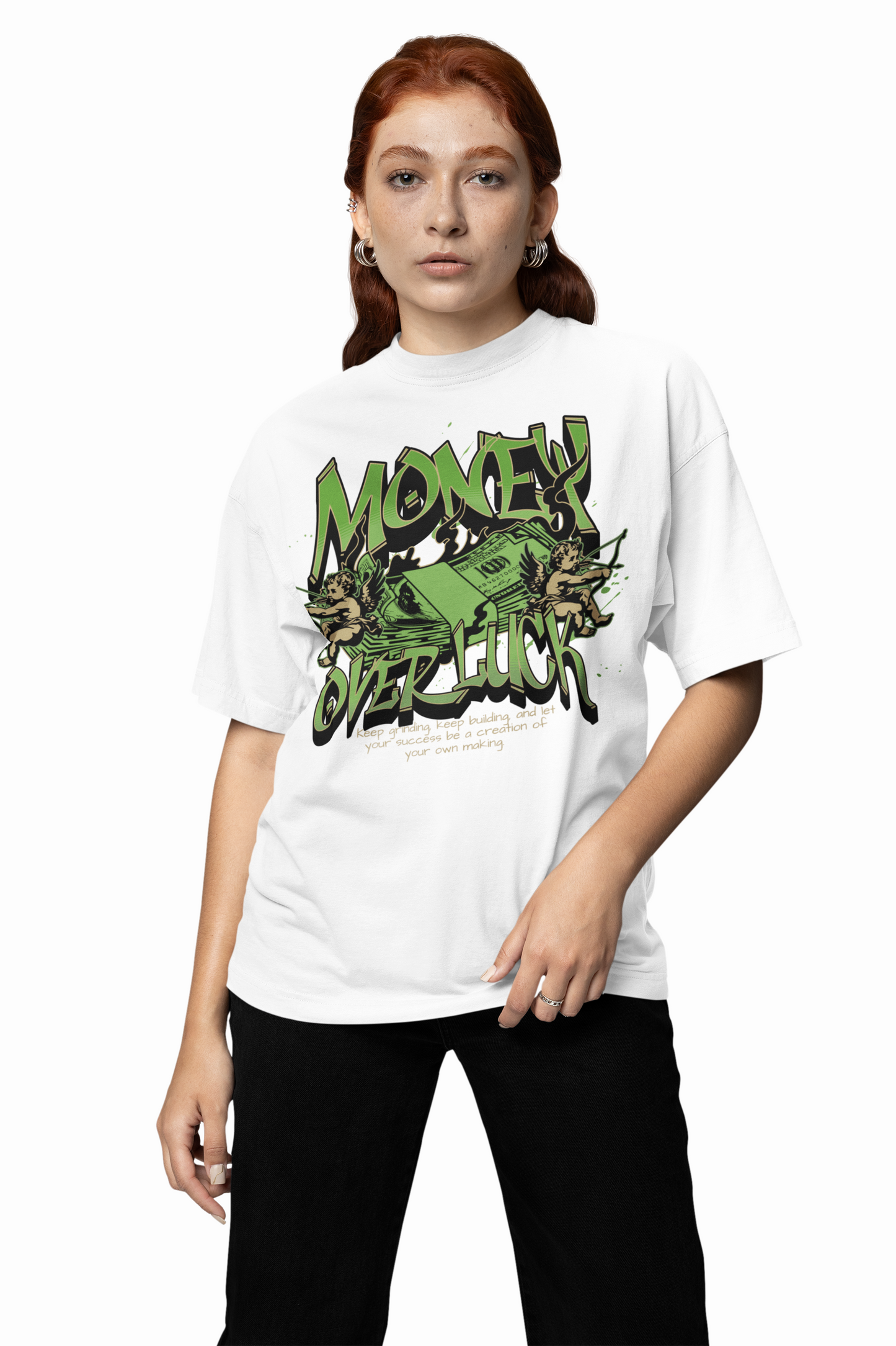 Money Over Luck Oversized T-Shirt – Bold & Stylish