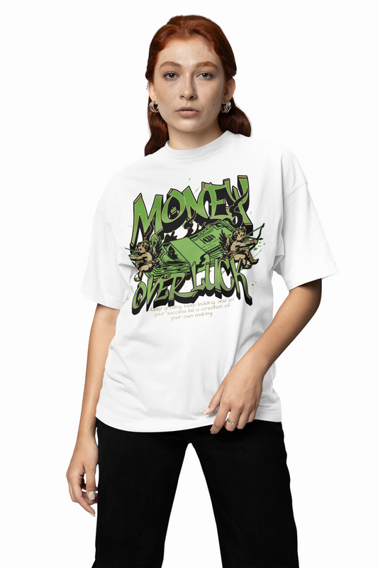 Money Over Luck Oversized T-Shirt – Bold & Stylish