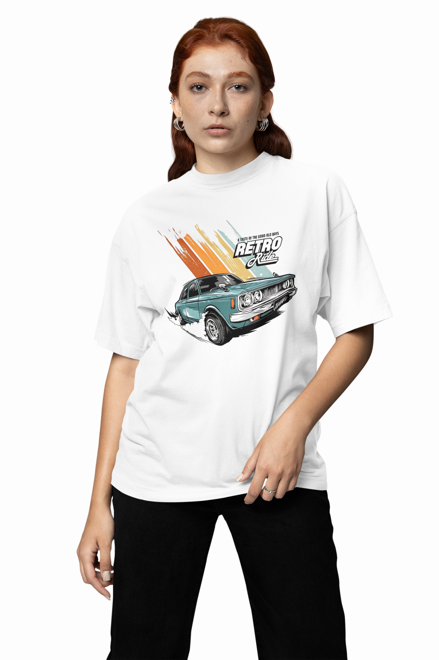 Retro Ride Oversized T-Shirt for Bold Streetwear Style