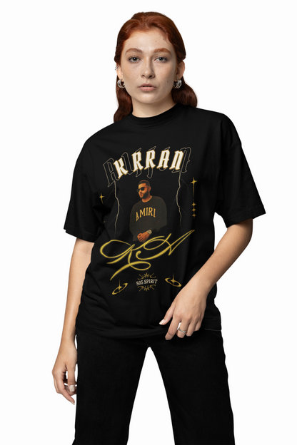 Aujla Lyric Flow Oversized T-Shirt Punjabi Rap Streetwear