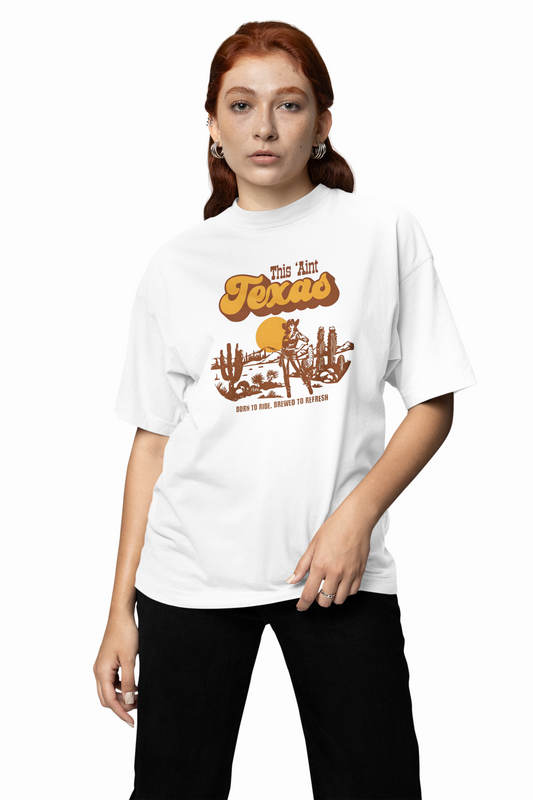 Texas Oversized T-Shirt Western Graphic Streetwear Tee Fits