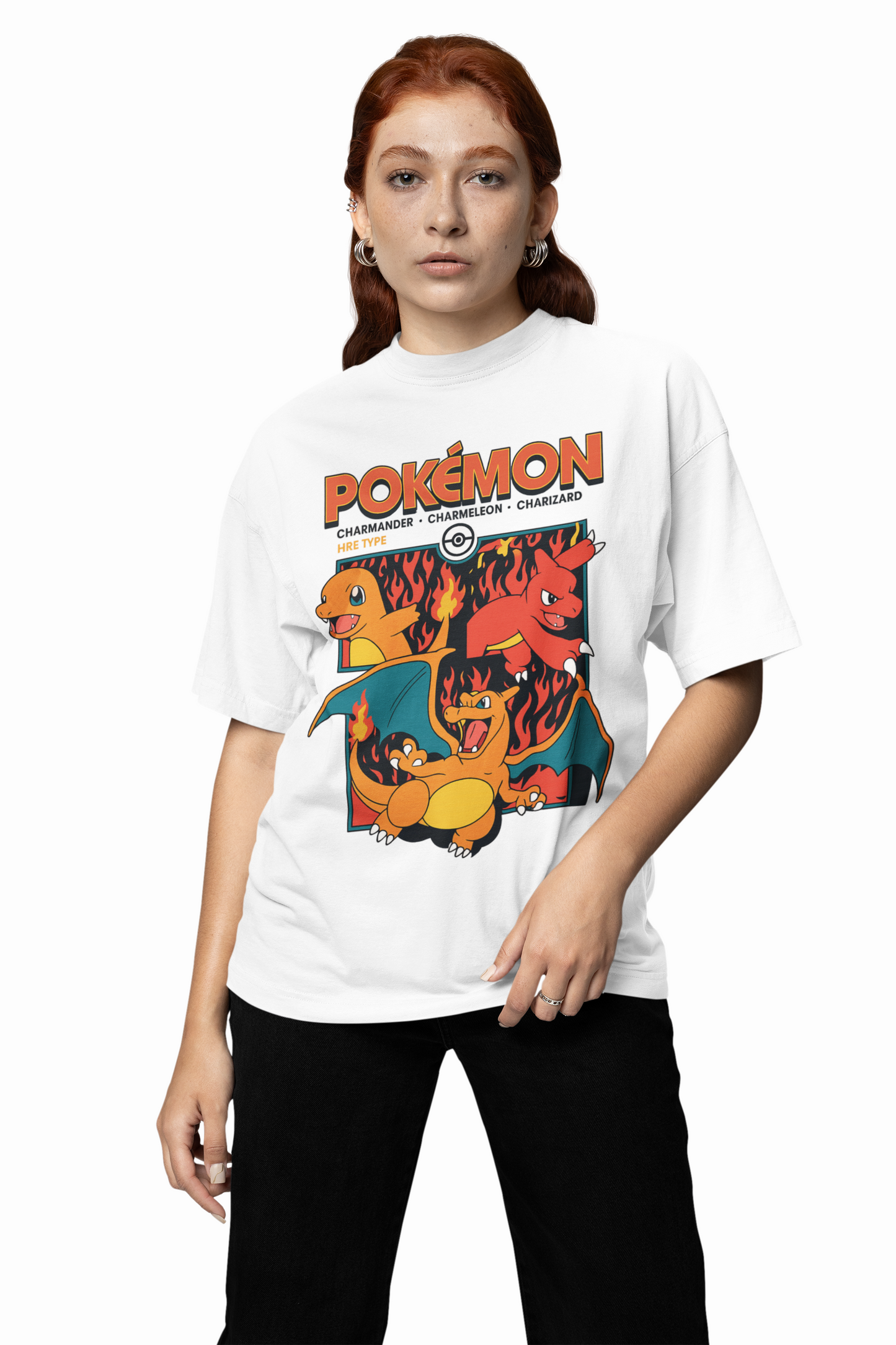 Charmander Oversized T-Shirts – Fiery Pokémon Streetwear Style