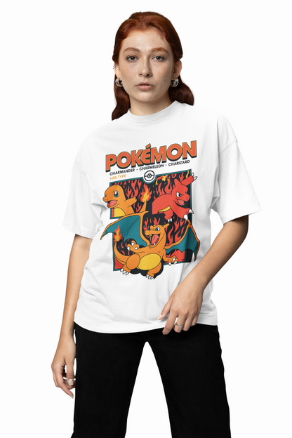 Charmander Oversized T-Shirts – Fiery Pokémon Streetwear Style