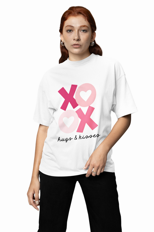 Love XOXO Oversized T-Shirt Relaxed Streetwear Playful Tee