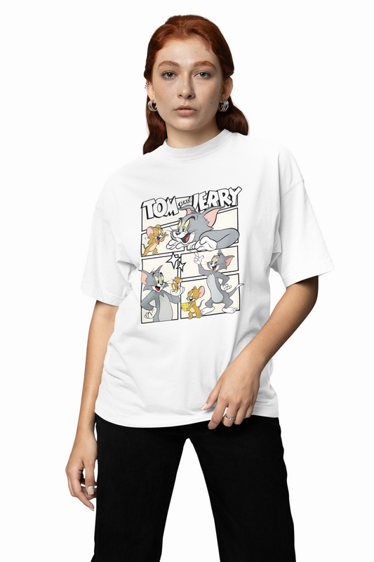 Tom Jerry Comic Oversized T-Shirt Premium Streetwear Art