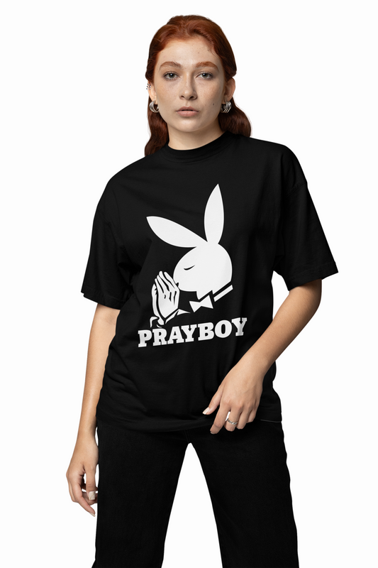 Playboy Heritage Black Oversized T-Shirt – Trendy Graphic Tee